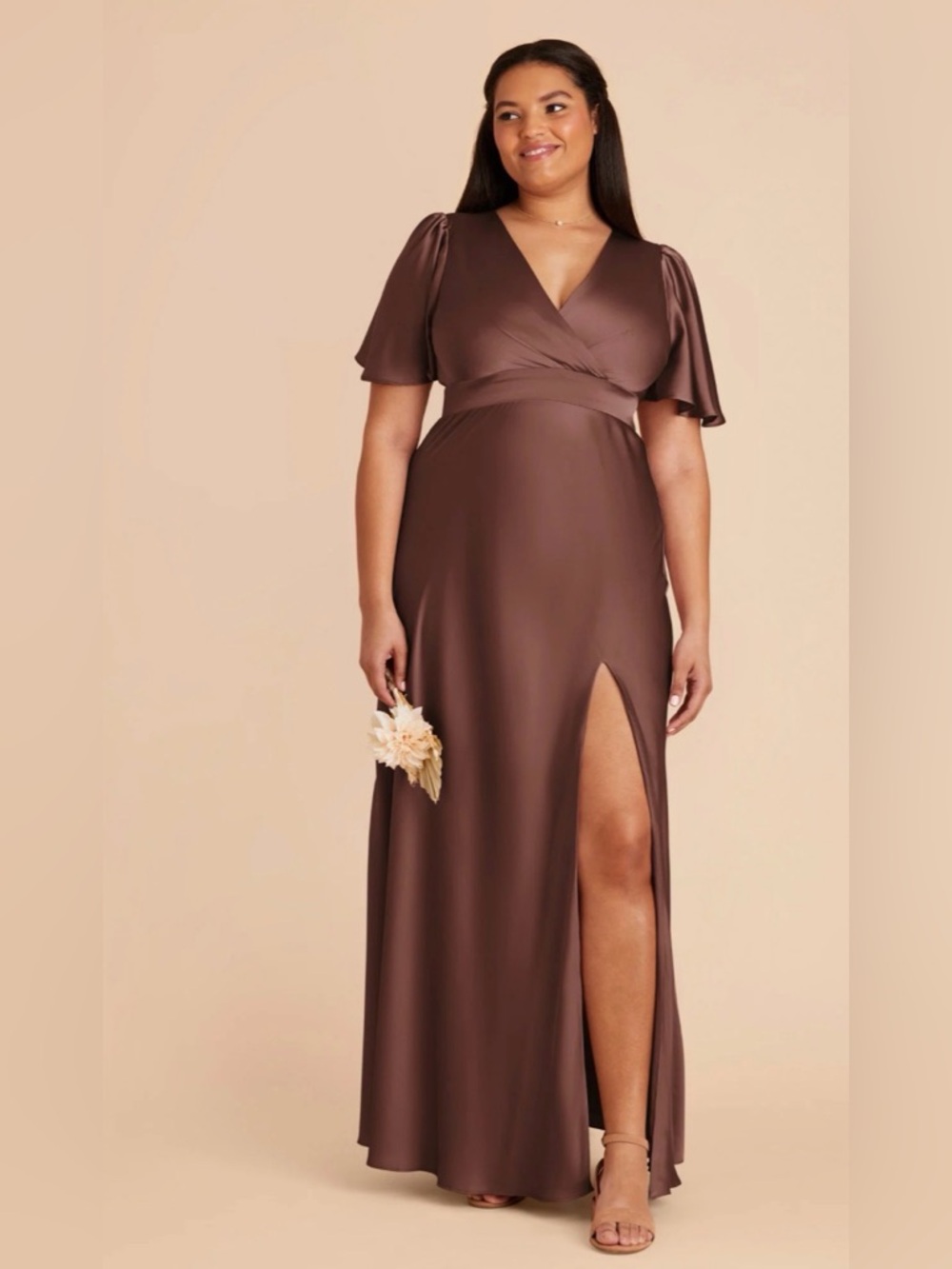 New Birdy Grey 2X Marni Dress Women's Brown Matte Satin Dress